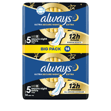 Ultra Pad Secure Night Extra With Wings BigPack - 14 pcs.