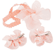 Baby Haarband und Haarclip mit Blume, rosa, 3 Stück