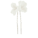 Hairpins With Ceramic Blossoms