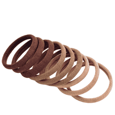 Elastic, supersoft, brown, flat, 9 pcs