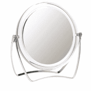 Shaving mirror, cosmetic mirror, x1 and x5