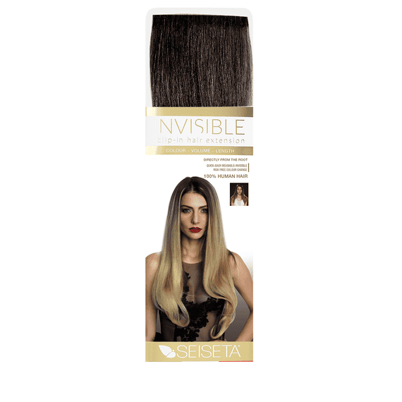 Seiseta Clip In Hair Extensions 50 55 cm 1B black haar shop.ch