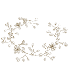 Accessoire décoratif pour cheveux avec perles en forme de goutte, idéal avec une robe bohème, fil filigrane