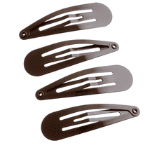 Click Clack, metal, triangular, dark brown, 4 pcs