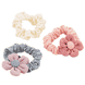 Scrunchie con fiore, 3 pezzi