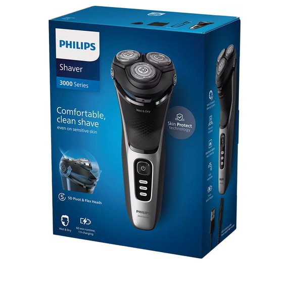 Philips • Rasoio elettrico a secco e umido S3241/12 •
