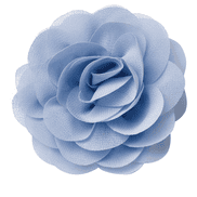 Stoffblume aus feinem Stoff auf Clip, hellblau