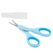 Baby Scissors with Protective Cap - Light Blue