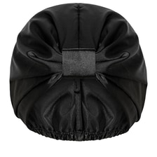 Anti-Frizz Satin Hair Bonnet - Satin Black