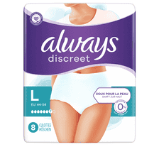 Slips Incontinence Plus L 0% Parfums & Colorants - 8 Pcs.