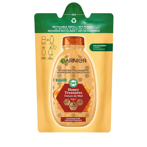 Shampoo riparatore Tesori di Miele ricaricabile
