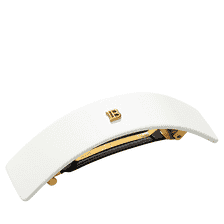 Cellulose Acetate Barrette pour Cheveux Large White
