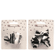 Haarklammer/Pin Set - schwarz, weiss