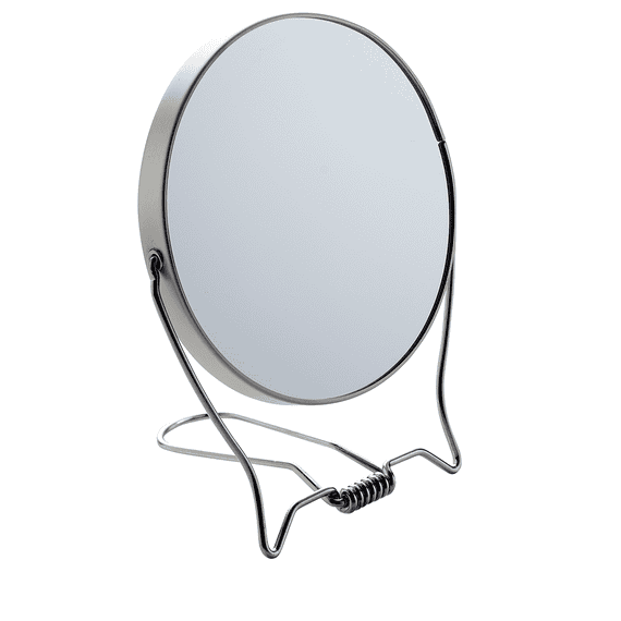 Shaving mirror, cosmetic mirror, x1 and x2