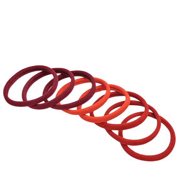 Cravatta per capelli Supersoft, rossa, 8 pezzi