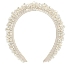Wide Pearl Headband - Cream