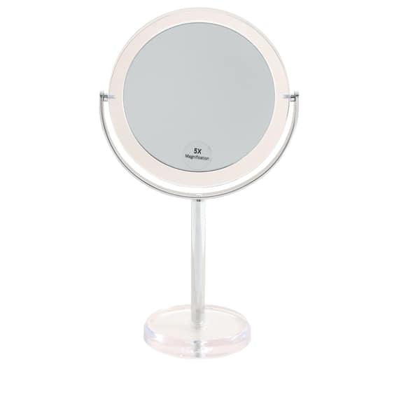 Make-up Mirror - silver, x1 and x5