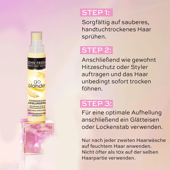 Stufenweise Blond Aufhellungsspray
