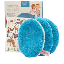Tampons de lavage pour bébés et enfants "Bibi & Tina" bleu (lot de 3)