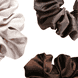 Satin Scrunchies - chocolat noir, brun fer, clair de lune