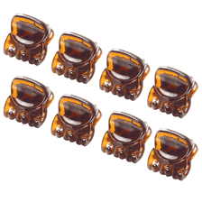 Claw clip, tortoise, plastic, 8 pcs
