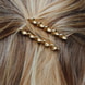 Hair Slider 5 Knots & Plain Gold (2 pezzi)