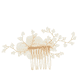 Hair Comb With White Flowers