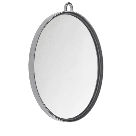 Hand mirror with holder silver