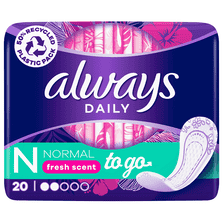 Pantyliners Normal Fresh Scent To Go - 20 Pcs.