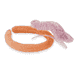 Haarreif und Haarclip in Fake Fur - orange und lila