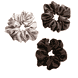 Satin Scrunchies - chocolat noir, brun fer, clair de lune