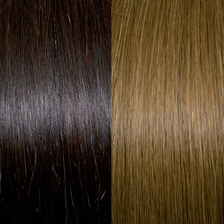 Hair Extensions With Clips 50/55 cm - 4/14, Brown/ Light Golden Blonde Copper
