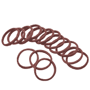 Mini-élastiques à cheveux sans couture, 3,5 cm de diamètre, marron, par 15