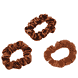 Velvet scrunchie in leopard print, brown