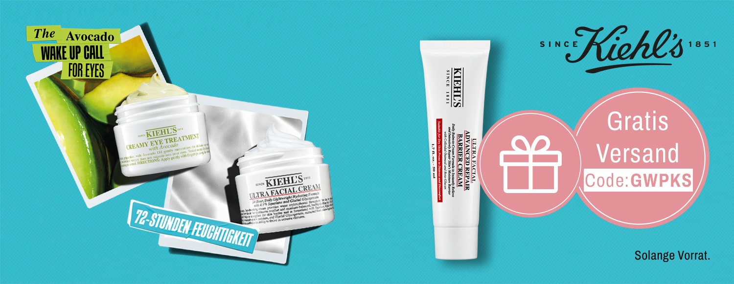 Beim Kauf von Kiehls Produkten ab CHF 99.-, erhältst du mit dem Code GWPKS eine Original Ultra Facial Advanced Repair Cream 50ml geschenkt