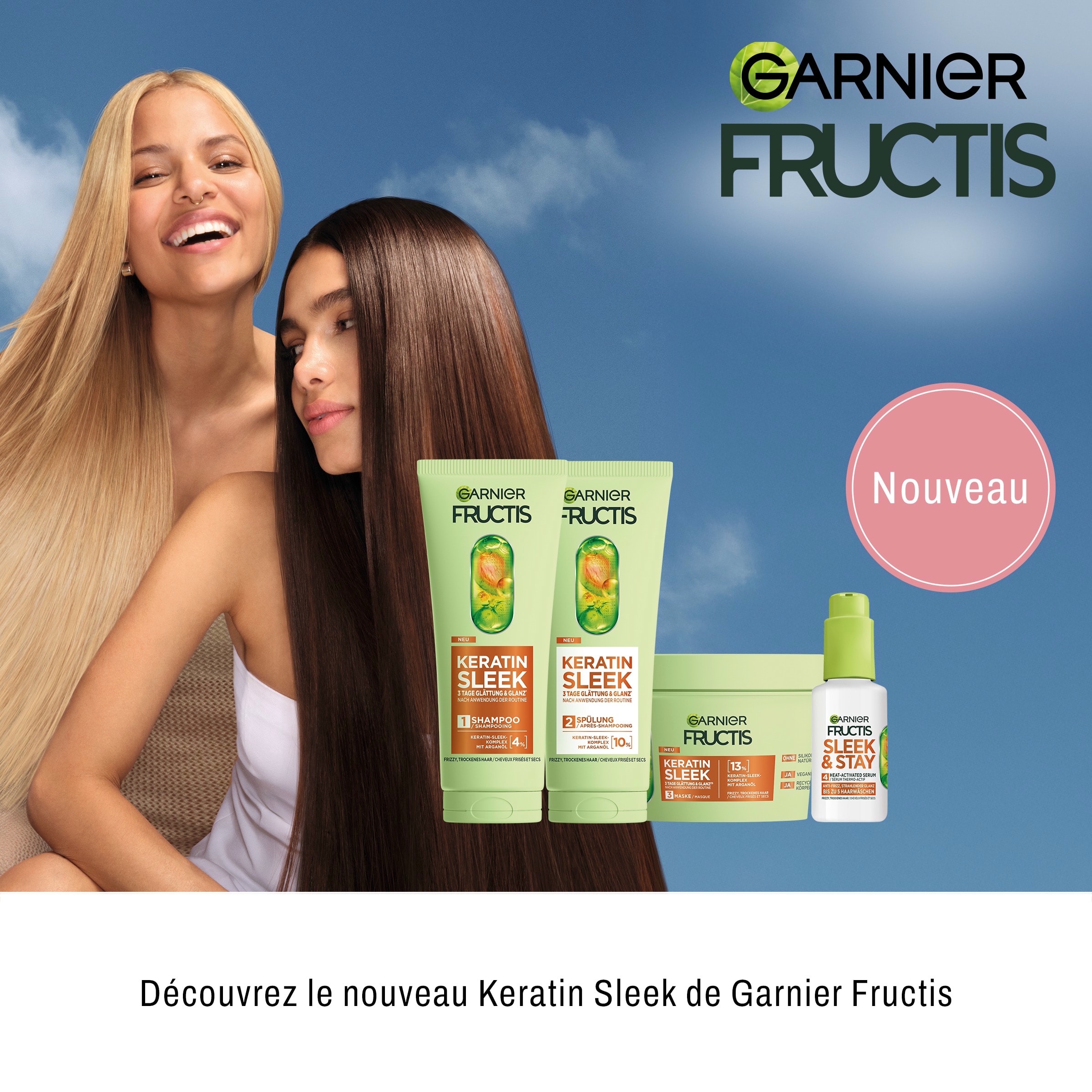 Decouvrez la nouvelle Keratin Sleek de Garnier Fructis