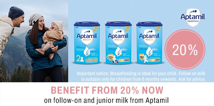 Benefit from 20% off follow-on and junior milk from Aptamil