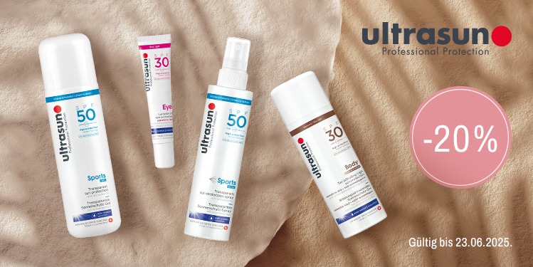 Entdecke die Sonnenpflegen von Ultrasunund profitiere von 20 Prozent Rabatt