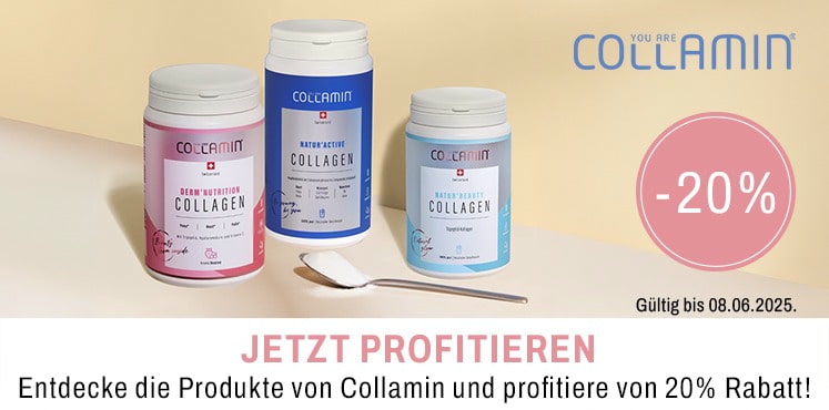 Jetzt 20% auf die ganze Collamin Marke Profitieren