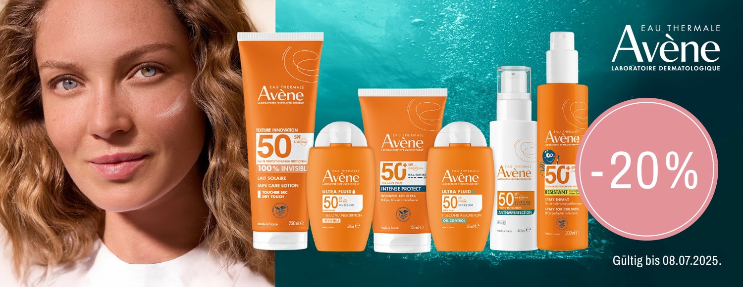 Profitiere jetzt von 20 Prozent Rabatt auf alle Sonnenprodukte von Avene