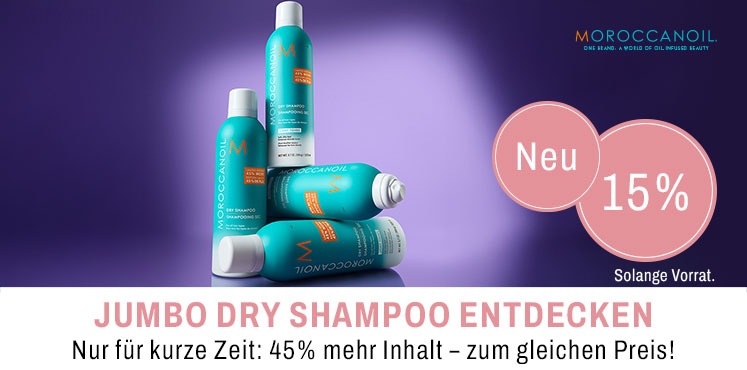 Neu Jumbo dry Shampoo von Moroccanoil entdecken und von 15% rabatt profitieren