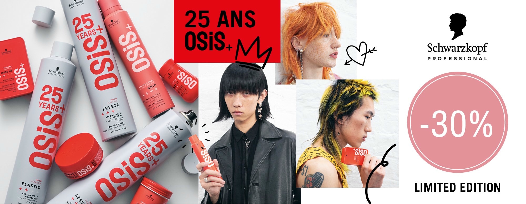 30% de réduction sur tous les produits Schwarzkopf Professional