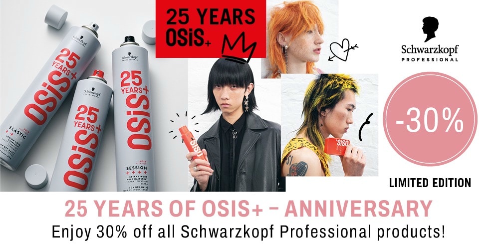Celebrating 25 years of osis by Schwarzkopf Professional