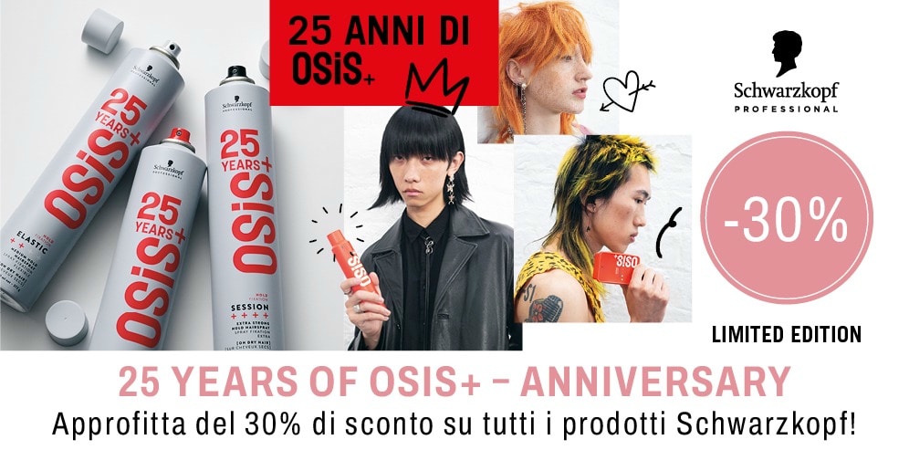 Festeggiamenti per i 25 anni di osis di Schwarzkopf Professional